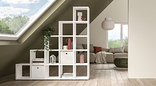 BOON 5x5 Stepped Shelf | Decor white