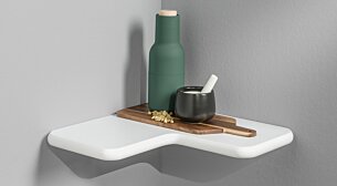 CLEA Corner Shelf | 35x35x2,2 cm | white