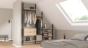 CLOS-IT D-254 Regalsystem Dachschräge | Motto Dachschräge