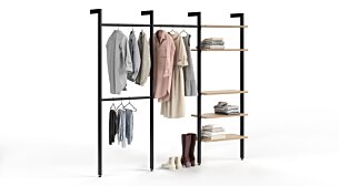 CLOS-IT W-303 Regalsystem Kleiderschrank | Dekor eiche