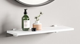 LITE+CUADRO Wandregal | 60x20 cm | Dekor weiß