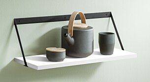 LITE+EDGE Hanging Shelf | 60x20 cm | Decor white