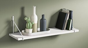 LITE+FIL Wandregal | 60x20 cm | Dekor weiß