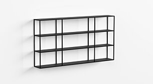 LIUM MIX-3x3 Hängeregalsystem | Dekor schwarz