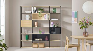 LIUM MIX-3x6-P Shelving Unit | 200x208x36 cm | Decor oak