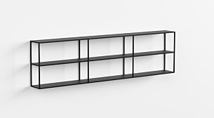 LIUM XL-3x2 Hängeregalsystem | Dekor schwarz