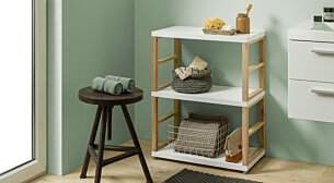 MAXX 1x2 Regalsystem | 60x76x33 cm (LxHxT) | Dekor esche