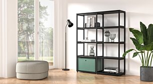 MAXX M-2x4 Regal Wohnzimmer | 117x147x33 cm (LxHxT) | Motto Wohnzimmer