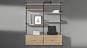 ON-WALL B-205 Shelving System | 161x200x44 cm (LxHxD)