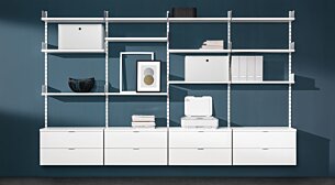 ON-WALL B-404 Shelving System | 321x200x44 cm (LxHxD)