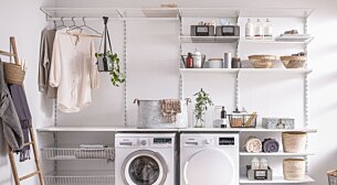 P-SLOT Mix-350 Slot Shelving | 293x200x42 cm | white