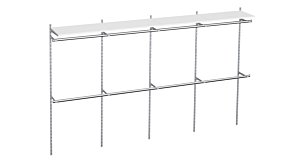 P SLOT S 401 Wandregalsystem | 323x200x42 cm weiß, grau P SLOT S 401 Wandregalsystem | 323x200x42 cm weiß, grau