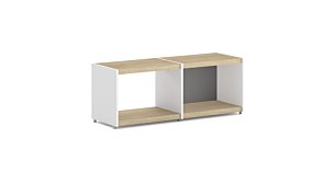 YOMO Wohnregal online bestellen | REGALRAUM YOMO 3x1 Regalsystem | 168x42x35 cm (LxHxT) | eicheweiß