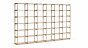 AIKO 6x6 Regalsystem Holz | 350x213x36 cm | eiche