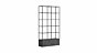 LIUM L-2x6-P Metallregal schwarz | 113x208x36 cm | Dekor glas klar