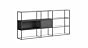 LIUM MIX-3x3-P Living Room Shelf | 232x105x36 cm | Decor glass clear