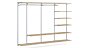 WALK-IN L-351 Regalsystem Kleiderschrank | 295x200x43 cm | Dekor eiche