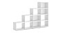 YOMO 4x4 Stufenregal | 224x152x35 cm | Dekor weiÃŸ