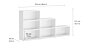 CASE Maxi-3x3 Stepped Shelf | 225x111x34 cm | white | Dimensions