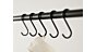 Hanging Hooks Set 5 pcs - S hook black in the clothes rack PIPE