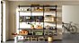 P-SLOT Mix-308 Shelving Unit Peg Board | 243x200x42 cm | oak/black