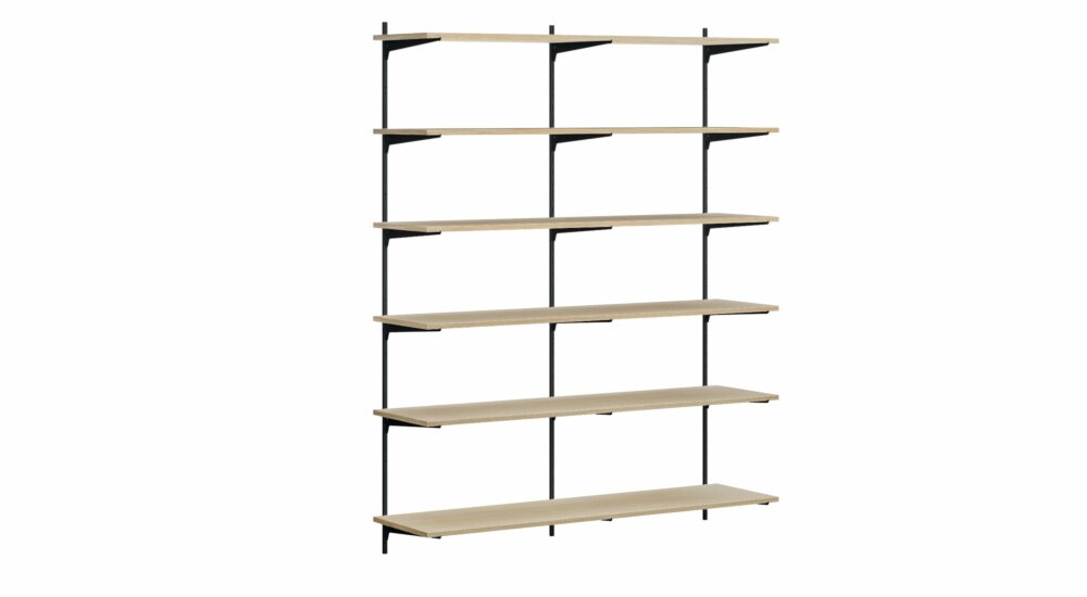 P Slot H1 201 Wall Shelving System, White Wall Bookshelves Ikea