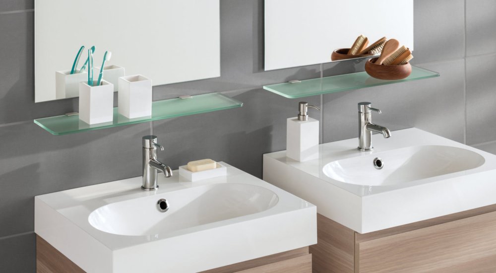 Round Flac Etagere En Verre Parfait Pour La Salle De Bain Regalraum Com