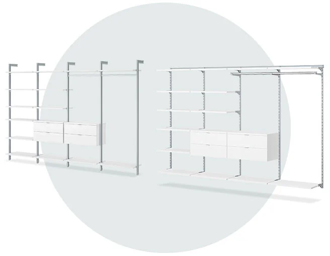 Ankleidezimmer - Regalsysteme CLOS-IT und WALK-IN im Vergleich Ankleidezimmer - Regalsysteme CLOS-IT und WALK-IN im Vergleich