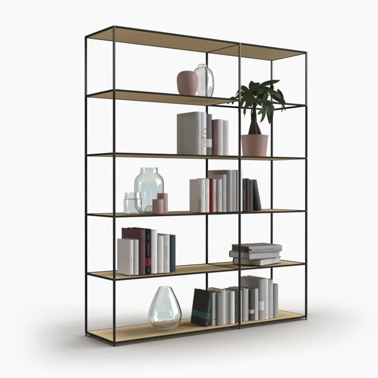 Bücherregal Metall schwarz
