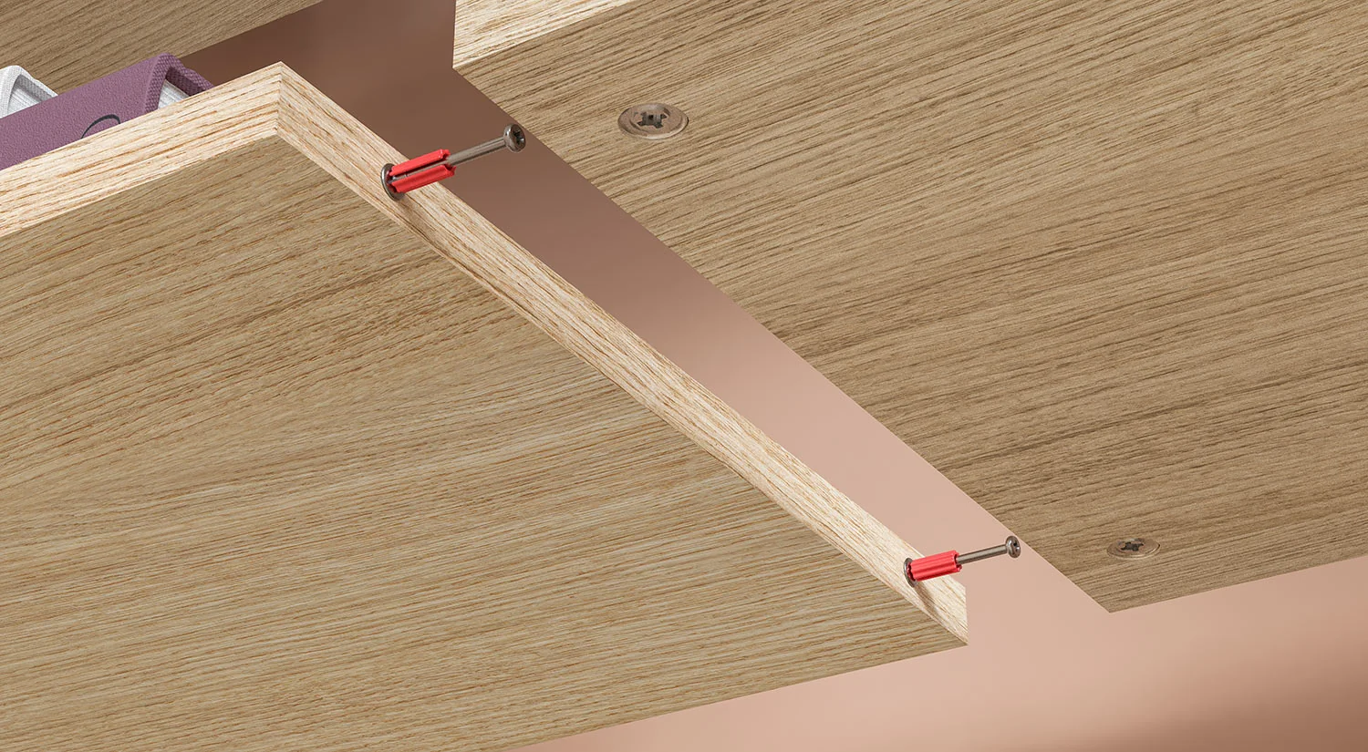 Wooden Shelving Unit AIKO - Shelf Connectors