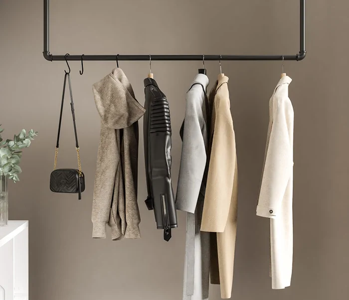 Industrial clothes rail - CAST clothes rails Industrial clothes rail - CAST clothes rails
