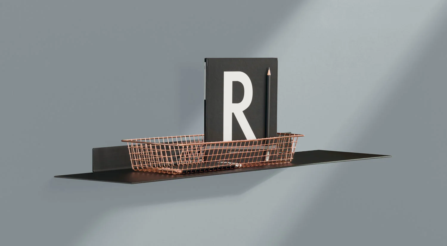 Metal shelf board - KATANA black