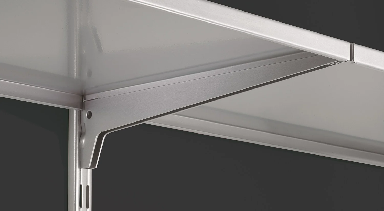 Metal shelf board - Silver color metal shelf board for the basement or workshop