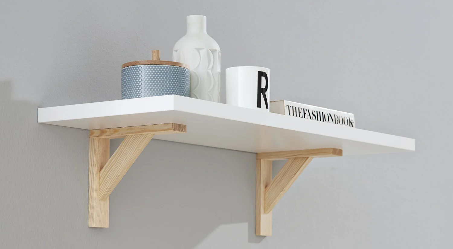 Shelf brackets - COUNTRY wood shelf bracket with BOARD shelf board