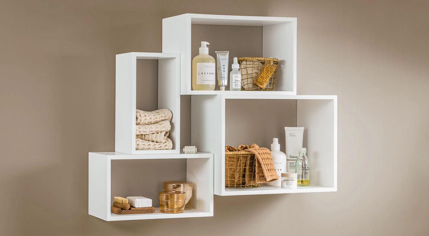Bathroom Shelves - WINDOWS set white