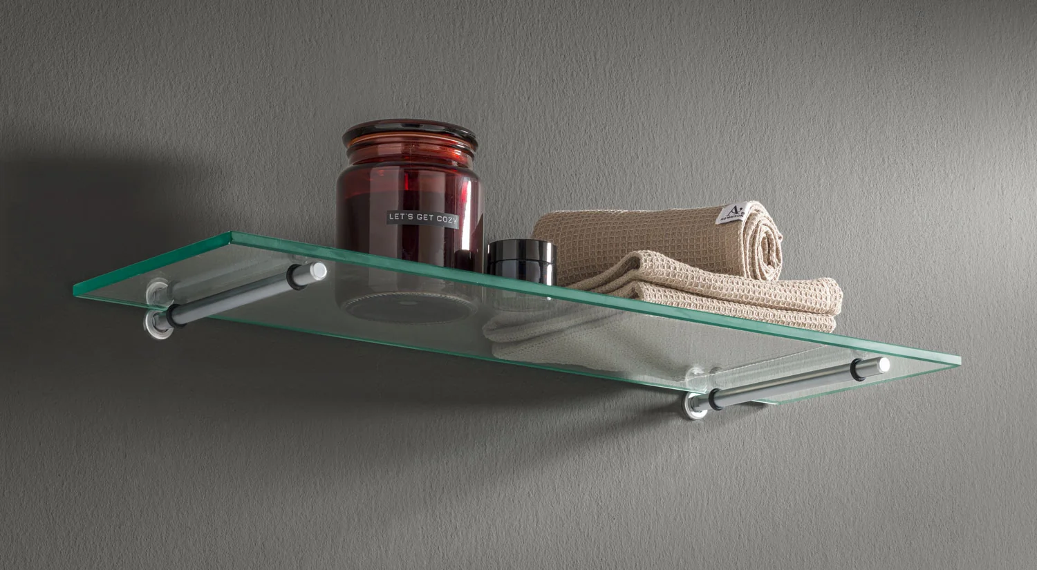 Glass Bathroom Shelves - SQUARE+ATLAS