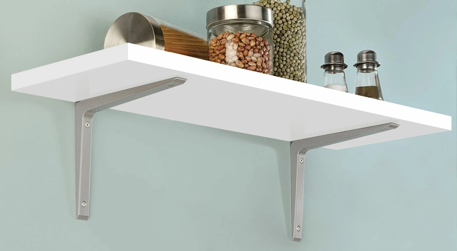 Pantry Shelving - metal shelf bracket PURIST as storage in the pantry