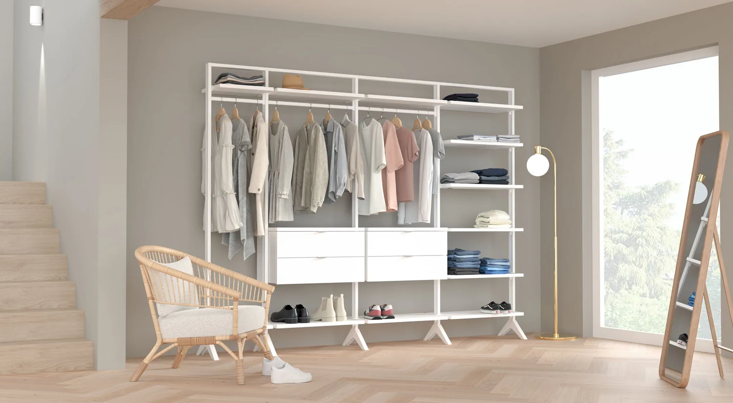 Clothes rack - CLOS-IT dressing room freestanding coat rack