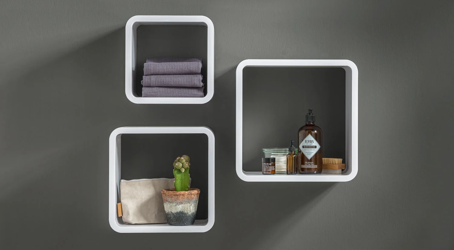 Cube Shelves - SOFTCUBE Set cube wall shelves white