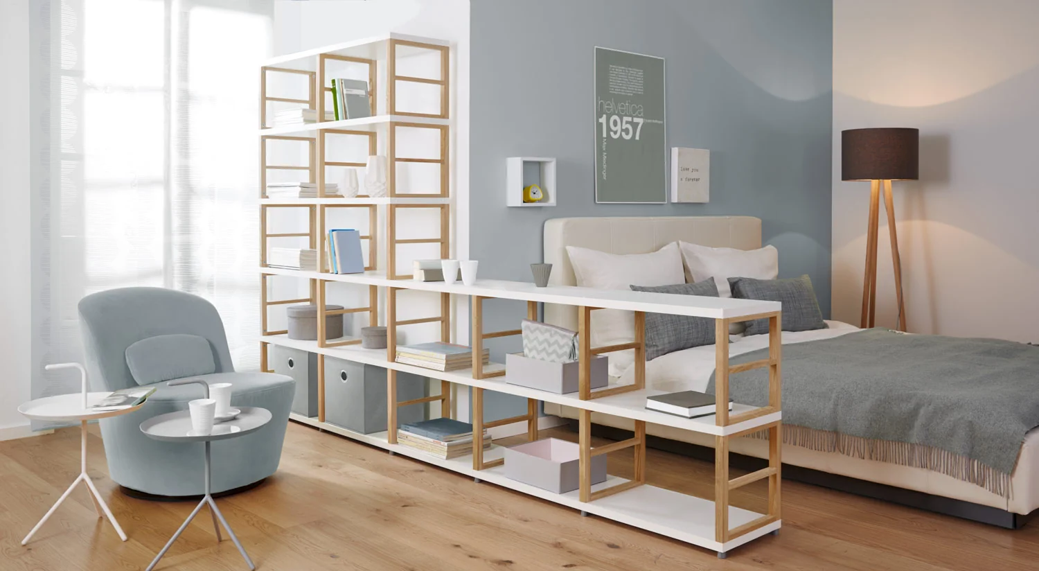 Living Room Storage MAXX - As a room divider shelf