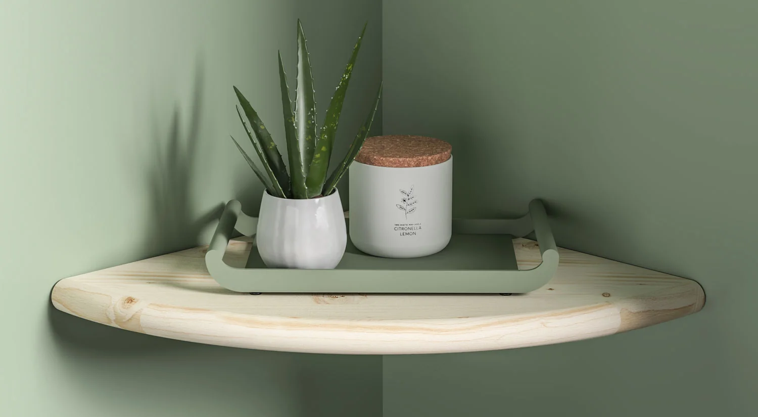 Étagère murale d'angle - DESIGN  en épicéa