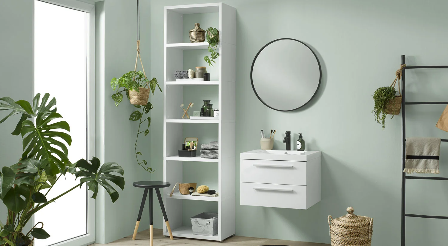 Badregal weiß - BOON Weißes Badezimmer Regal