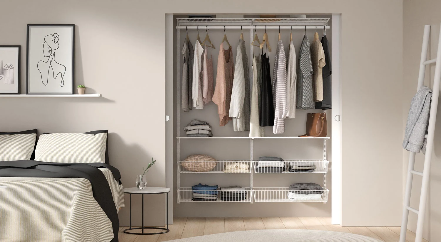 Regal nach Maß - Kleiderschrank WALK-IN im Wunschmaß in einer Nische