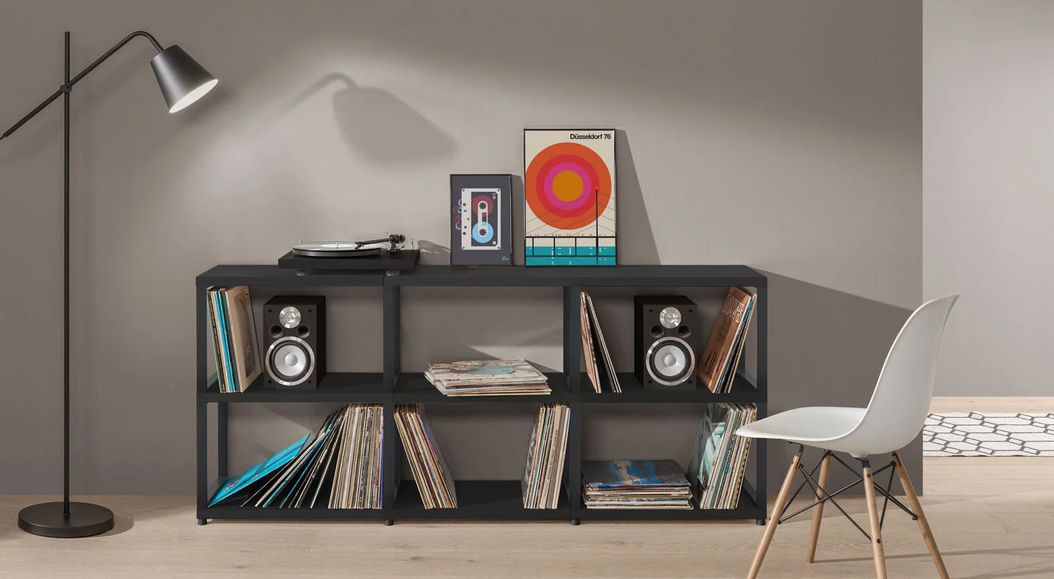 Metallregal schwarz - MAXX Regalsystem Metall schwarzes Regal Industrial