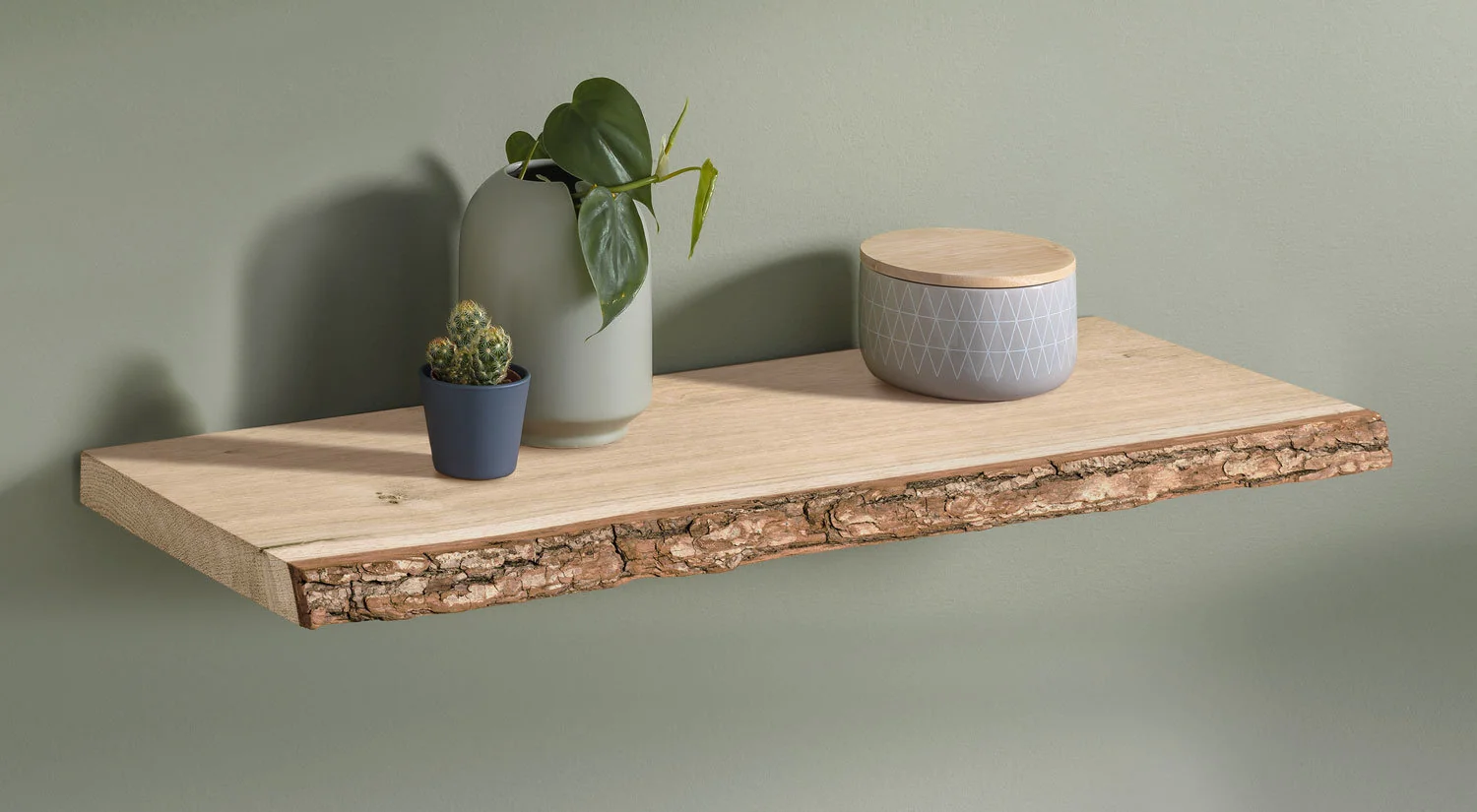 Wandboard Holz - NATURE Wandboard esche massiv mit Baumkante