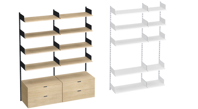 Wandschienen Regal ON-WALL - für Büro + Laden | REGALRAUM