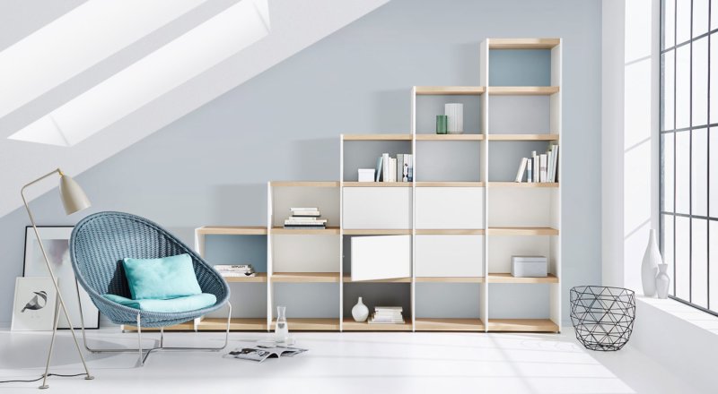 Regal für Dachschräge - Stauraum für Schrägen | REGALRAUM